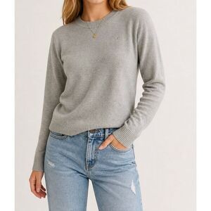 Hollister Gray Crewneck Sweater Small Minimalist Soft Classic Pullover